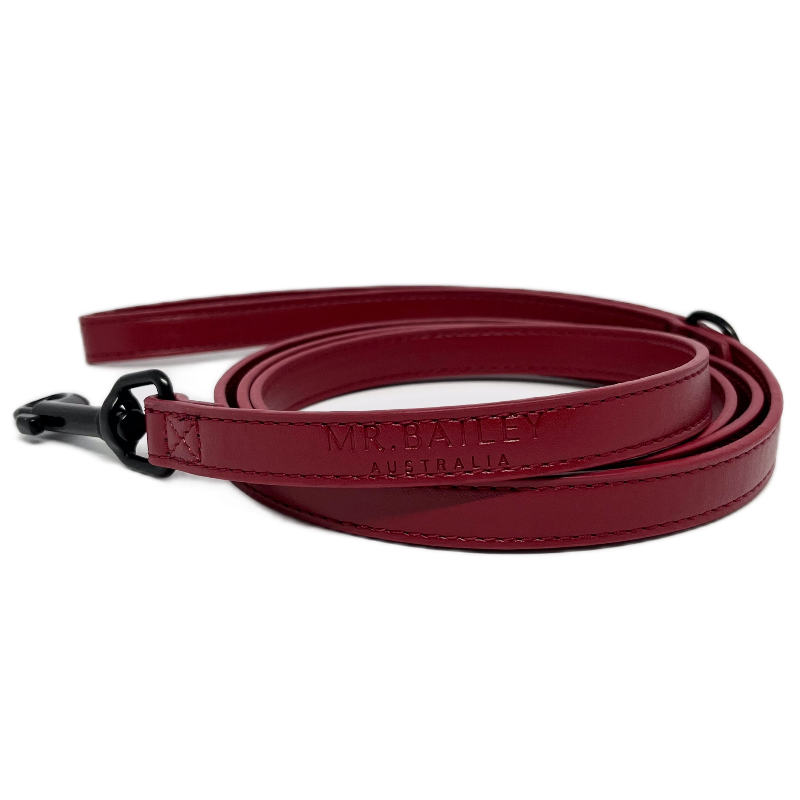 Vegan Leather Lead - Burgundy